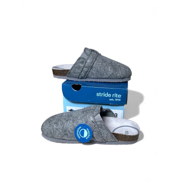 Stride Rite Cozy Felt Textured Rite Kids Clog Slippers Textile Size 1 Washable - Picture 7 of 11